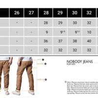Holer Jeans Size Chart