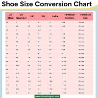 International Shoe Size Chart In Cm