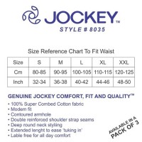 Jockey Underwear Size Chart In Cm