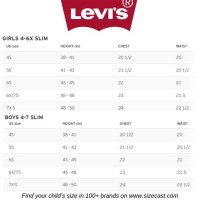 Levis Husky Size Chart