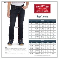 Levis Youth Jeans Size Chart