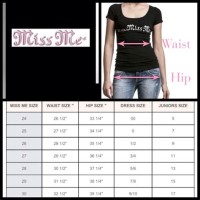 Miss Me Jeans Size Chart