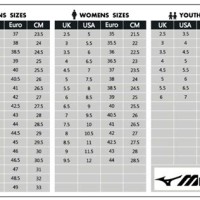 Mizuno Youth Baseball Cleats Size Chart