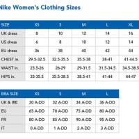 Nike Women S Shorts Size Chart