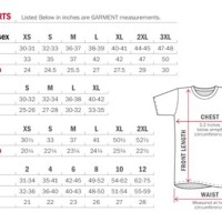 Number Shirt Size Chart