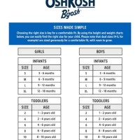 Oshkosh Toddler Shoe Size Chart