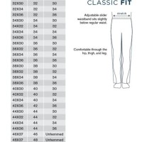 Paonia Size Chart Mens Pants