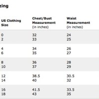 Pea Coat Size Chart