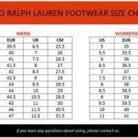 Polo Ralph Lauren Footwear Size Chart