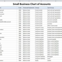 Quicks Chart Of Accounts Exles