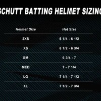Schutt Youth Baseball Helmet Size Chart