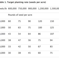 Seeds Per Acre Chart