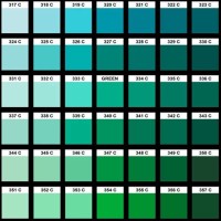 Shades Of Blue Green Color Chart