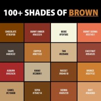 Shades Of Brown Color Chart