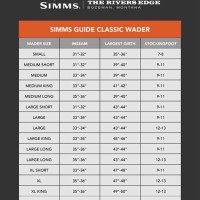 Simms Waders Size Chart