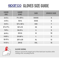 Sparco Kart Gloves Size Chart