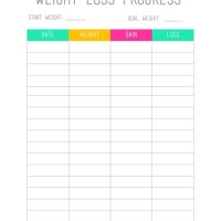 T Chart For Weight Loss