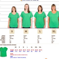 Tri Blend T Shirt Size Chart