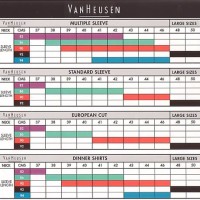 Van Heusen Underwear Size Chart