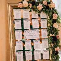Wedding Seating Chart On Mirror Diy