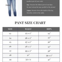 Women S Pant Size Conversion Chart Inches