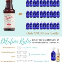 Young Living Thieves Cleaner Dilution Chart
