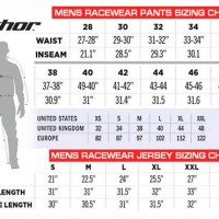 Youth Motocross Pants Size Chart Thor