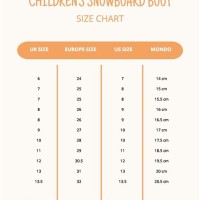 Youth Snowboard Boots Sizing Chart